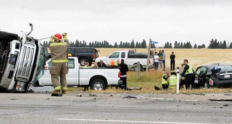 Fatal Crash &#8211; An Ontario woman died when the car she was a passenger in crashed with a pickup truck at the intersection of Highway 2 and Amerada Road on Oct. 6.