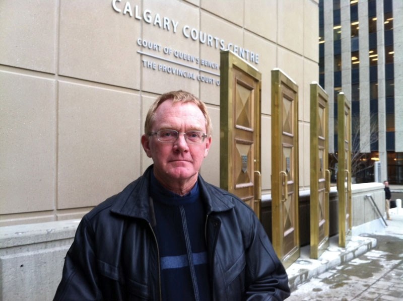 Nicholas Baier&#8217;s uncle Frank Van Humback outside the Calgary Courts Centre after the sentencing.