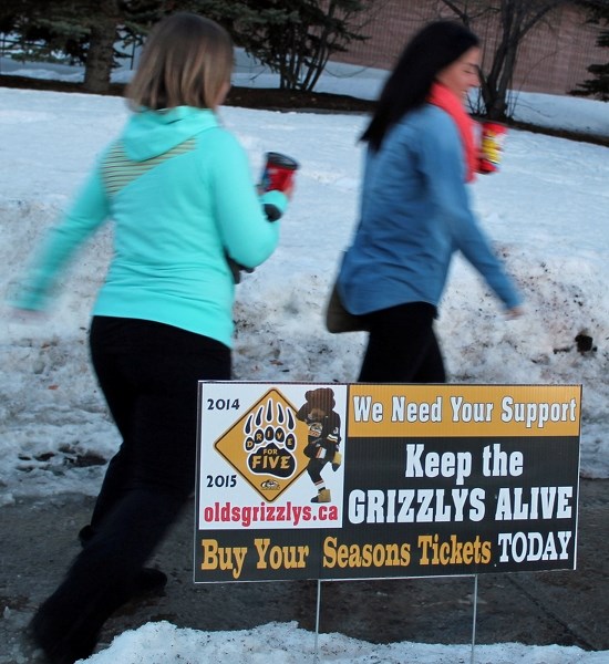 The Olds Grizzlys have only sold 38 season tickets so far in a campaign to sell 500. The Drive for Five to Keep the Grizzlys Alive effort was kicked off to deal with the