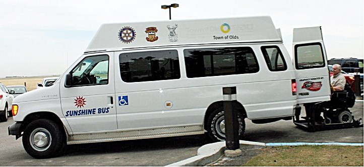 The Town of Olds is looking to replace this van for its Sunshine Bus program. The current vehicle has reached the end of its life expectancy with 114,000 kilometres on its