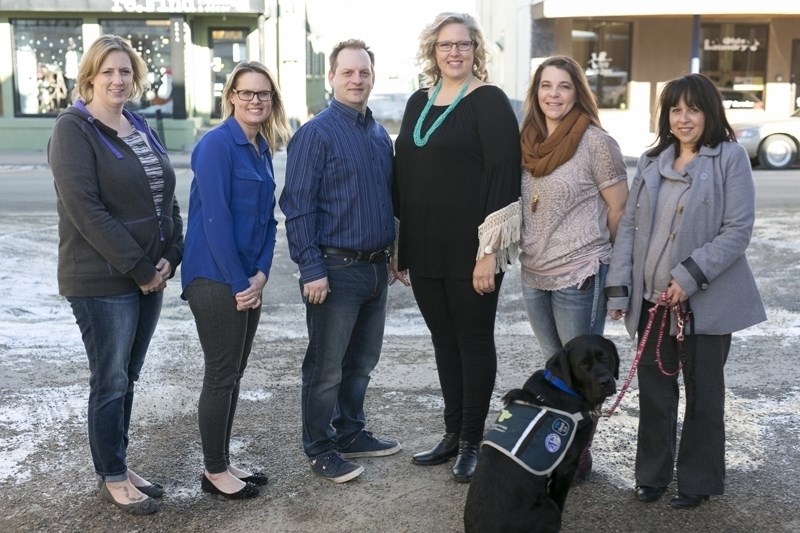 Representatives of the four causes that will share proceeds from the second annual Spring Fling fundraiser &#8212; along with an organizing committee representative &#8212;