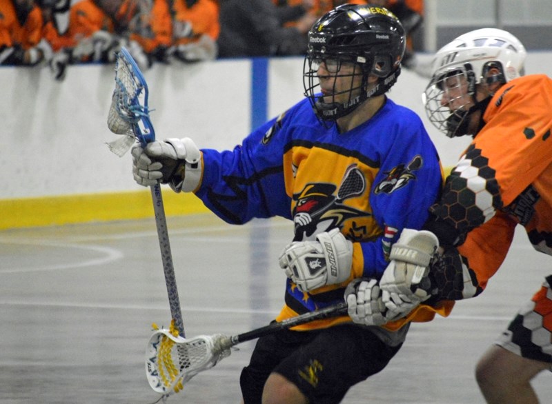 The Olds Mavericks defeated the Calgary Wranglers 10-7 at the Sportsplex on May 1. The team is out to a 3-0 start as a junior B Tier II team in the Rocky Mountain Lacrosse