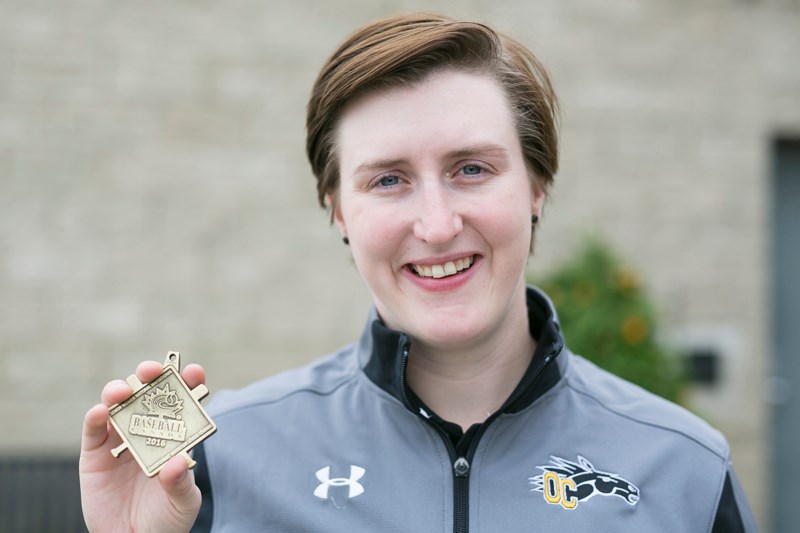 Sarah Hilworth with her Senior Women National Invitational medal in Olds on Sept. 2.