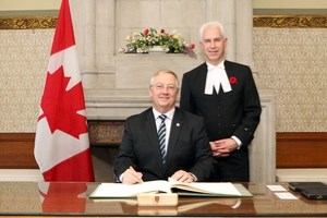 Red Deer-Mountain View MP Earl Dreeshen at his swearing-in ceremony.