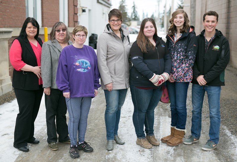 Representatives of groups that will receive funds from this year&#8217;s edition of Spring Fling pose for the camera. From left, Marina Smith, Barb Beaver-Hawman and Lona