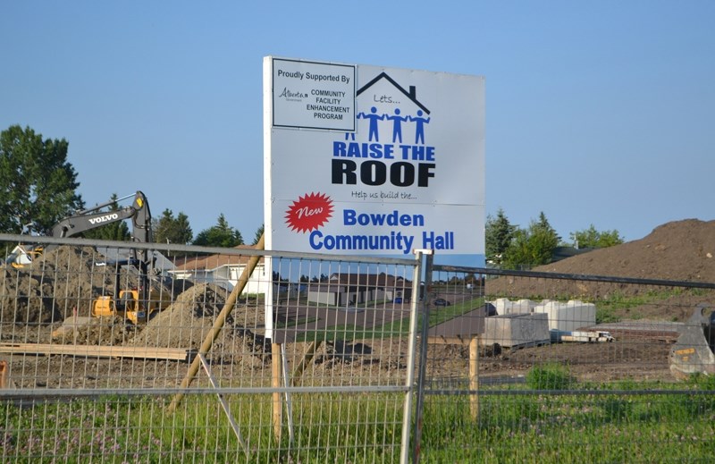 Although there will be an official groundbreaking ceremony on July 29 for the new Bowden Community Hall, there is already plenty of construction action at the site.