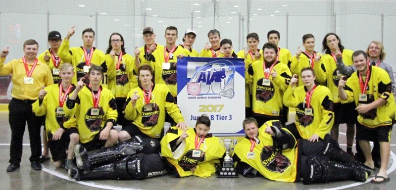 The Olds Stingers brought home gold after sweeping the Junior B Tier III provincial championships, held on home turf at the Olds Sportsplex, July 16.