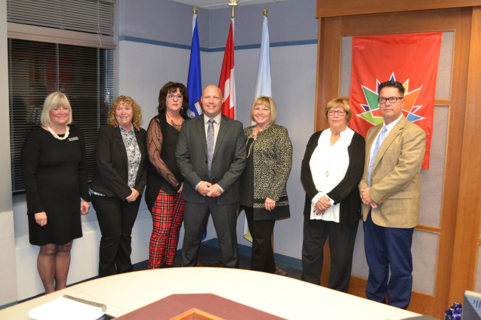 The new Olds town council was officially sworn Oct. 23 in during council&#8217;s organizational meeting in council chambers. From left are new councilors Wanda Blatz and