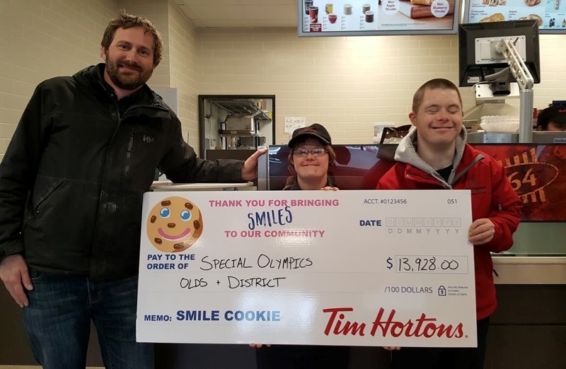 Tim Hortons restaurants throughout Mountain View County and Innisfail raised a total of $13,928 for Olds and District Special Olympics (ODSO) during the restaurant