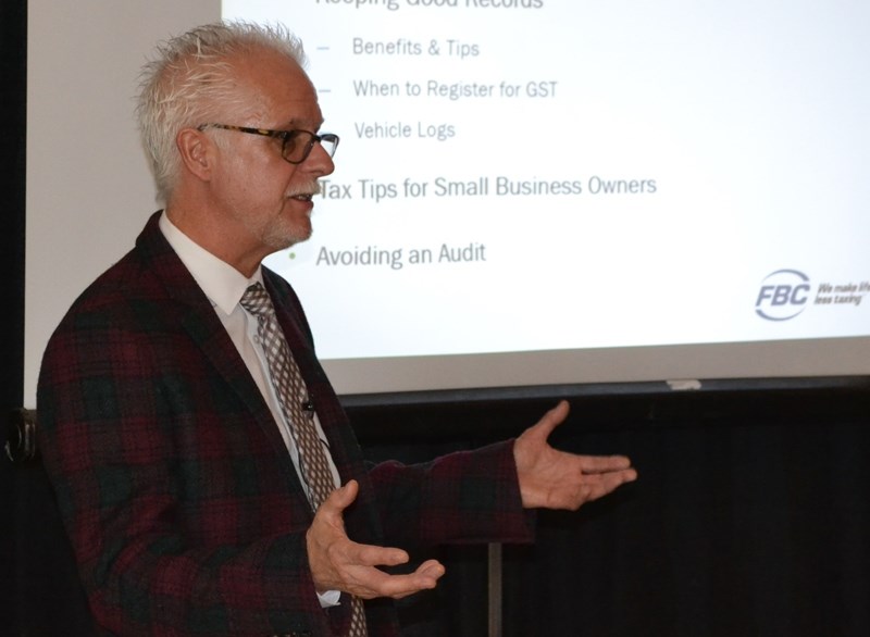 Tax consultant David Pedora&#8217;s main advice to Olds &#038; District Chamber of Commerce members is pay your taxes on time, follow the rules and be helpful, but not overly 