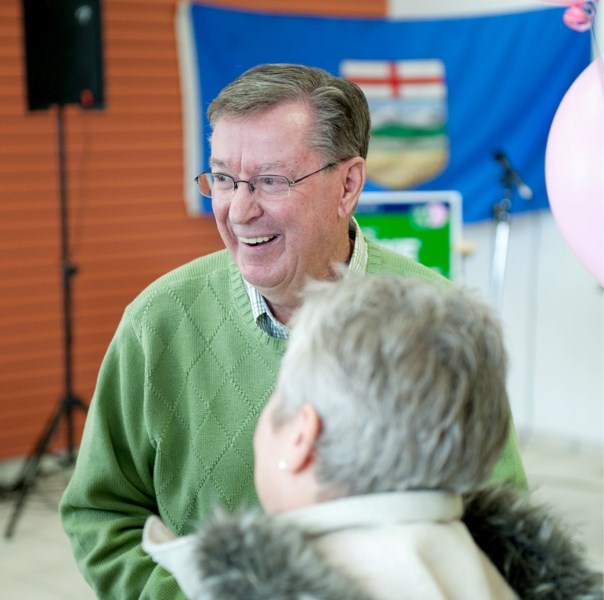 Bruce Rowe officially opened his campaign office in Olds on Saturday with a celebratory barbecue.