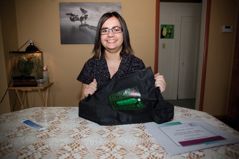 Lakeisha Robertson at her home west of Bowden last Thursday.