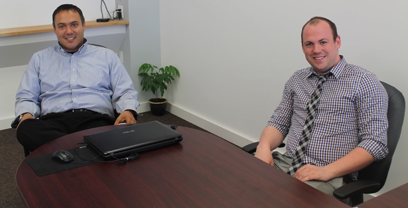 Lance Douglas (left), president and chief executive officer of O-NET, and Nathan Kusiek, the service provider&#8217;s sales and marketing manager, say other communities are