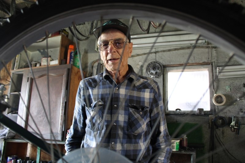 Bob Vollmin has repaired and rebuilt bicycles in a workshop at his home for roughly 11 years.