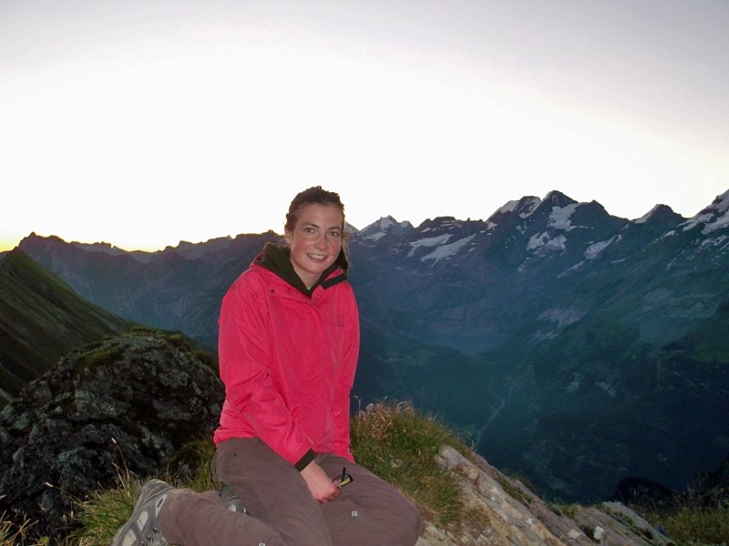 Laura Klinck went to the top of Mount Bunderspitz at sunrise with a group of other girl guides while in Switzerland.