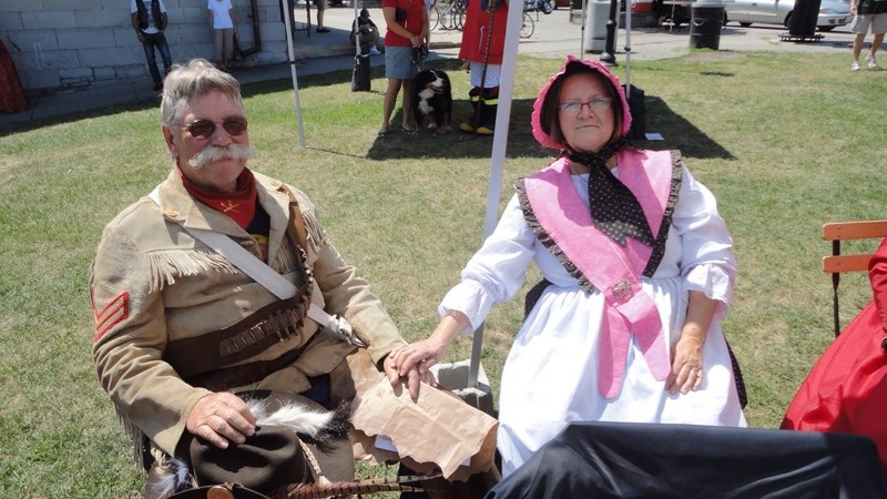 Denis and Judy Patry in their period costumes while attending the 2013 World Invitational Town Crier Competition in Kingston, Ont. Denis came in 13th in the competition,