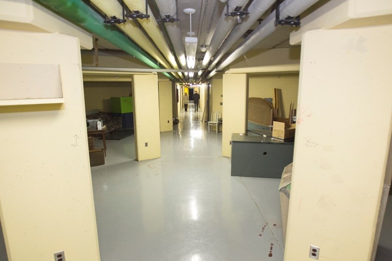 This photograph was taken during a tour last month of the now-defunct Emergency Measures Organization shelter below Olds College&#8217;s Frank Grisdale Hall residence. The