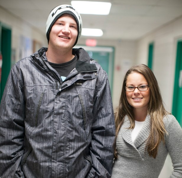 Wesley Longacre and Jenna Cupples, both second-year land agent students at Olds College, took part in a public participation session on the South Saskatchewan Regional Plan