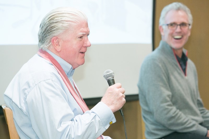 Calgary Flames president of hockey operations Brian Burke, left, and Edmonton Oilers vice-president of hockey operations Craig MacTavish say it&#8217;s harder than ever to