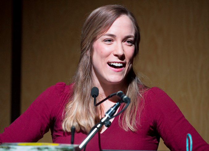 Danielle Lappage speaks during Dot&#8217;s Day at the TransCanada Theatre.