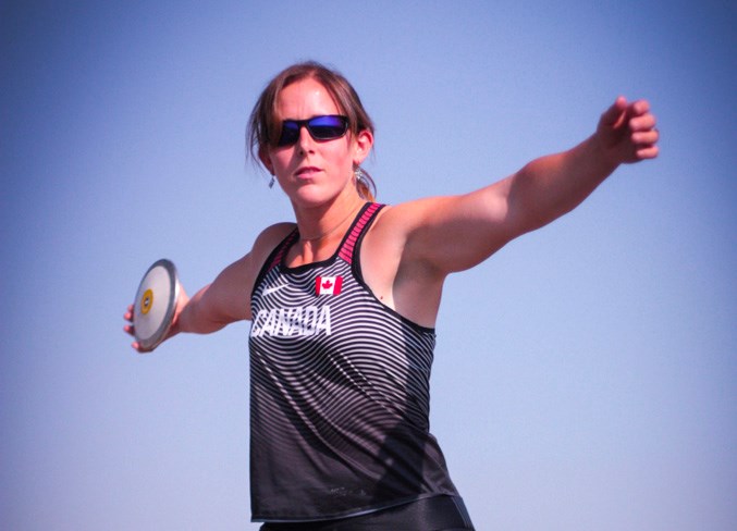 Rachel Andres placed fourth in discus at the NACAC Championship .