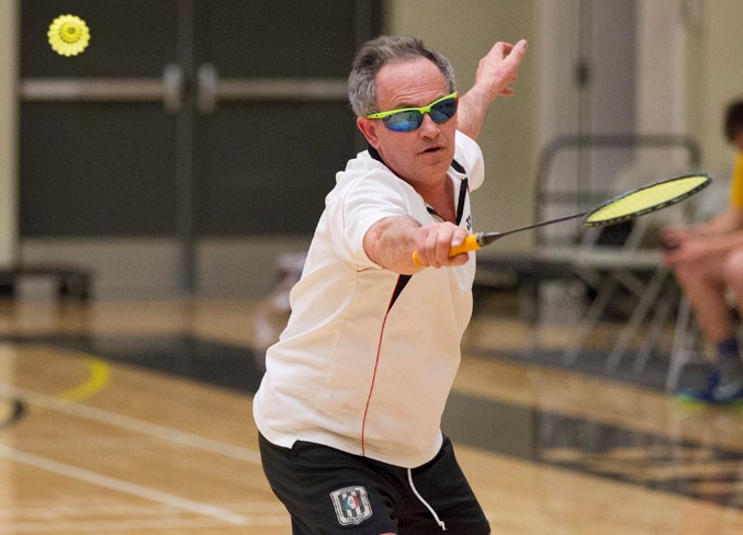 Raymond Smith competes in a singles match during the tournament.