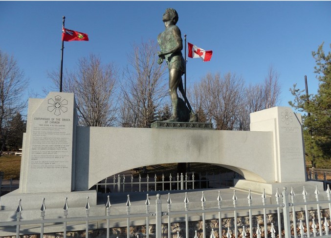 A look at a monument to Terry Fox in Ontario.