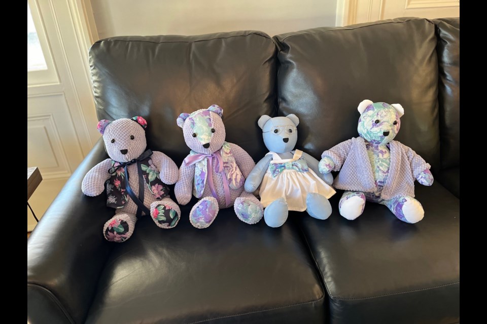 Memory Bears can be made from a variety of special clothing and fabrics.