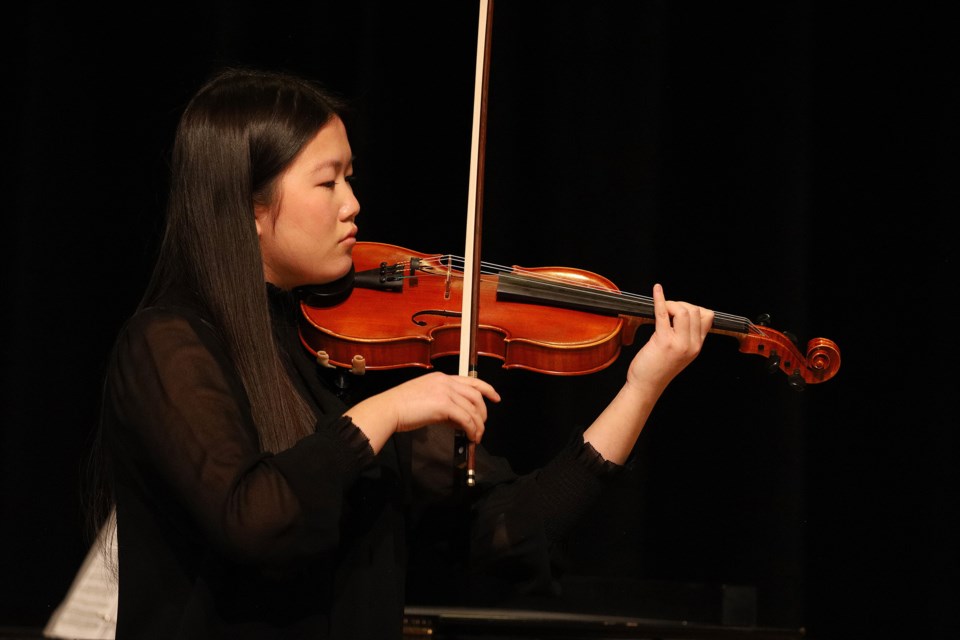 Since 2000, Visual and Performing Arts Newmarket (VPAN) has hosted the Young Artists' Showcase for gifted musicians from across York Region. At Sunday's performance at the Old Town Hall, Newmarket student Jenny Liu performs. She attends the arts program at Unionville High School and hopes to pursue a career either in music education or medicine.