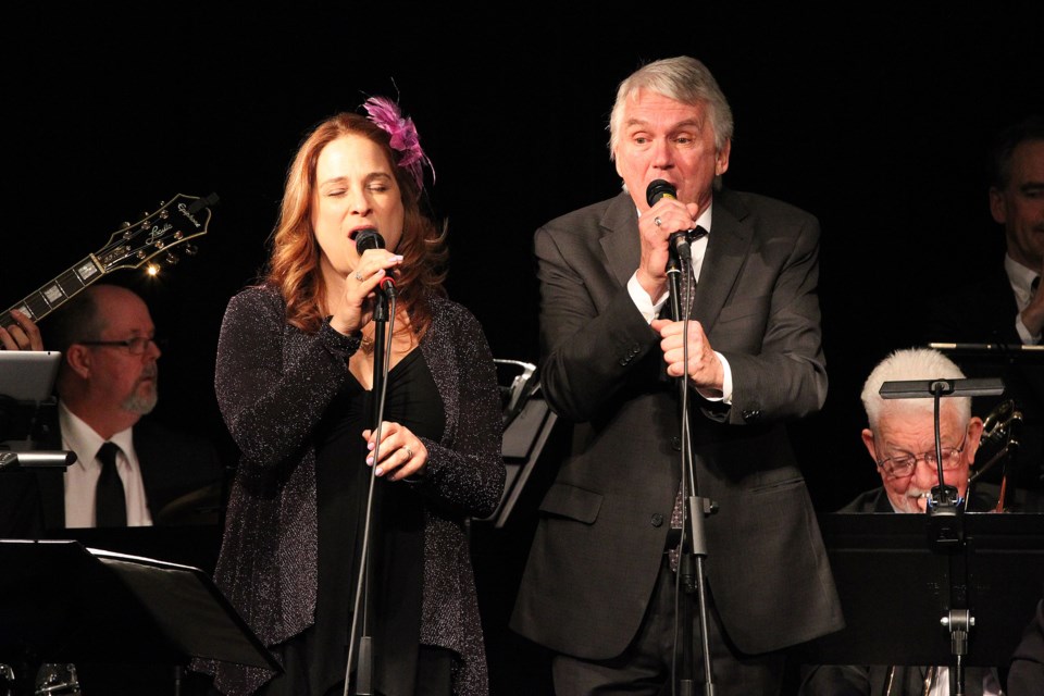 Jess Owen and George Marion of the After Hours Big Band performs Nouveau Orleans at the Aurora Cultural Centre April 13.  Greg King for NewmarketToday