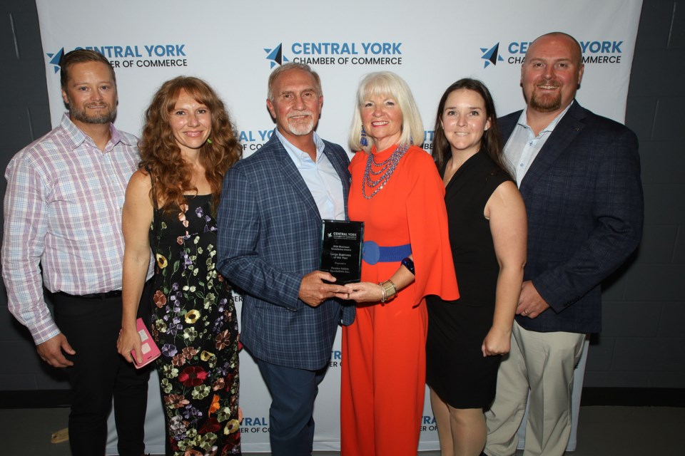 Dentec Safety won large business of the year at the Central York Chamber of Commerce Business Excellence Awards Sept. 26.  The Dente family: Craig, Christine, Claudio, Judy, Casey, and Drew.