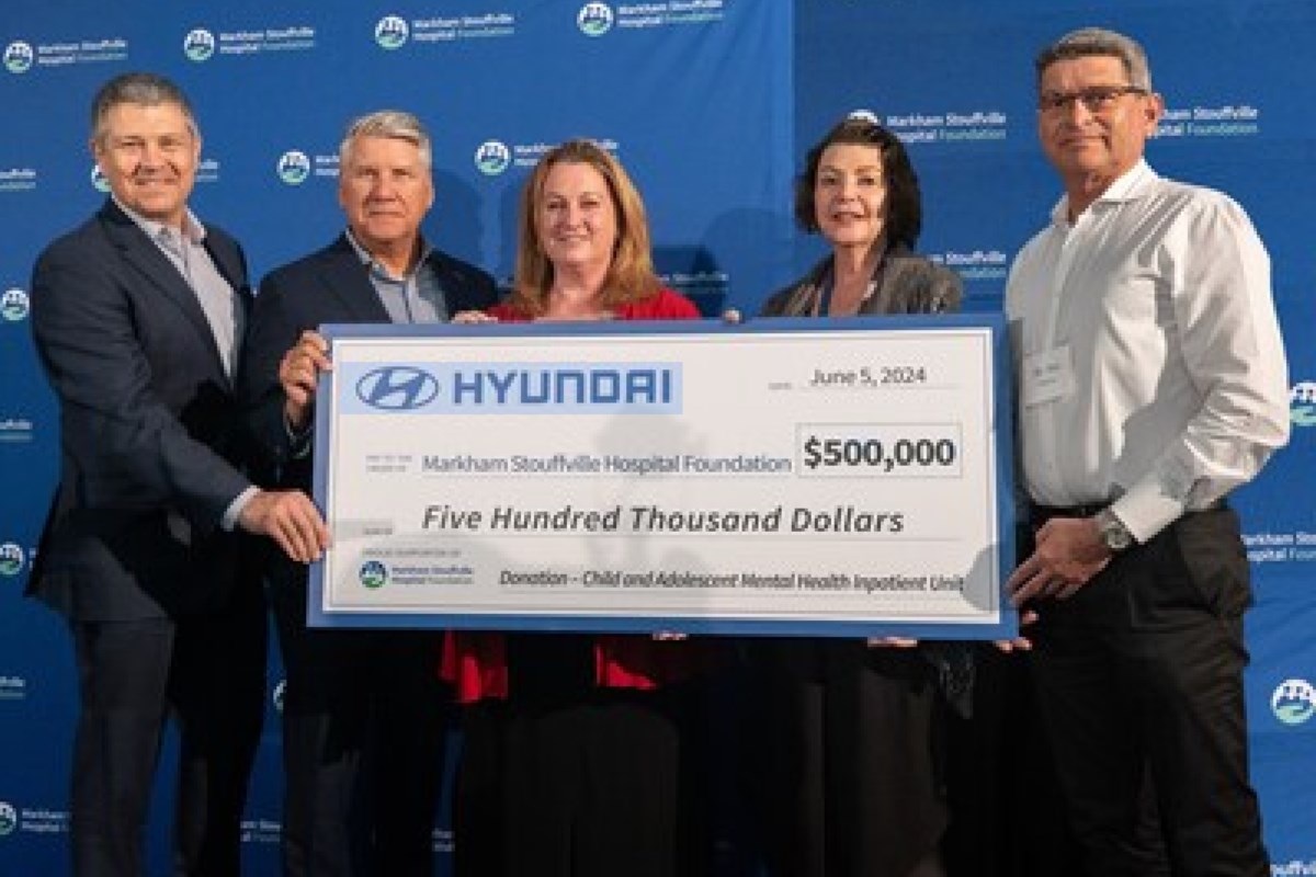 Hyundai donation kicks off drive for youth mental health unit at Markham hospital