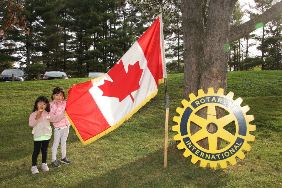 Yuki and Aki, visiting from Japan with their parents, are at the Rotary Club Foundation Walk Sunday at Fairy Lake Park in Newmarket. Rotarians from District 7070 hosted the walk with participants from across the province that aimed to raise $100,000.