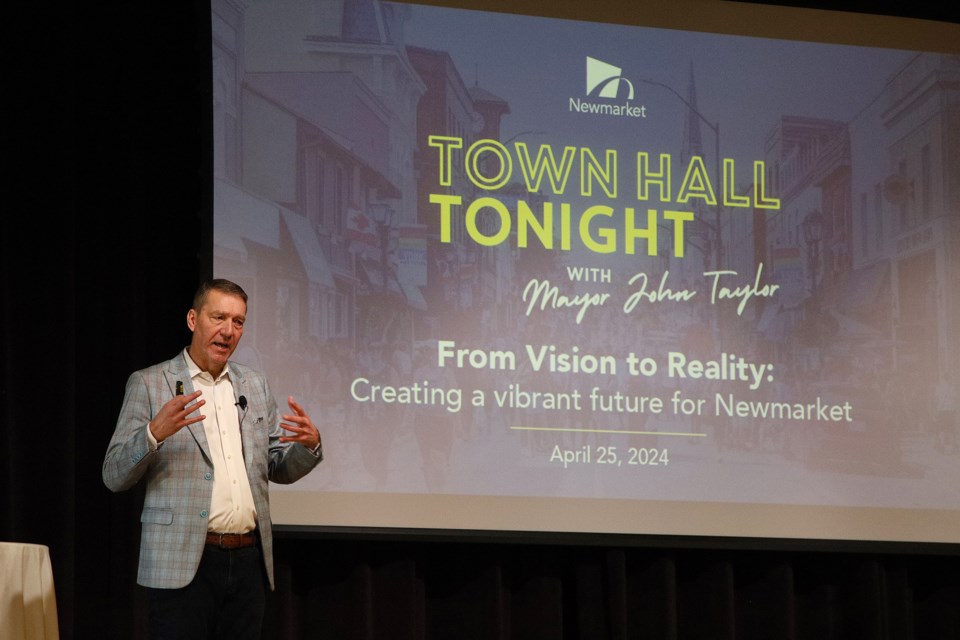 Mayor John Taylor held a community town hall April 25 at Old Town Hall.