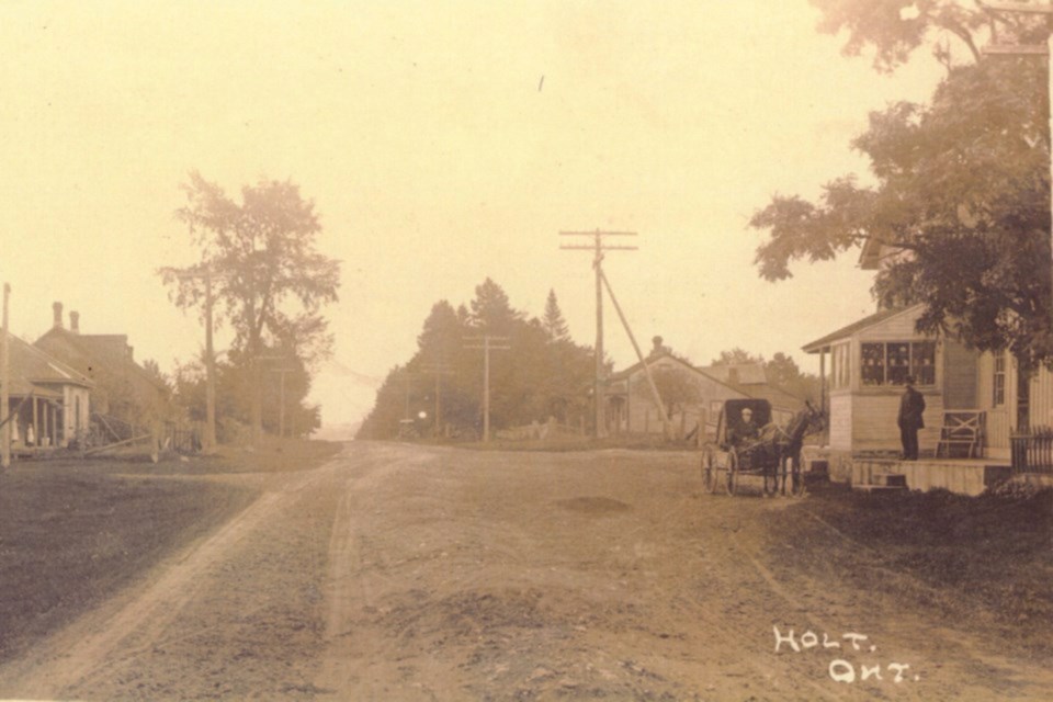 Holt was once home to a number of thriving businesses, including a hotel, store, blacksmith, and two carpenter shops.