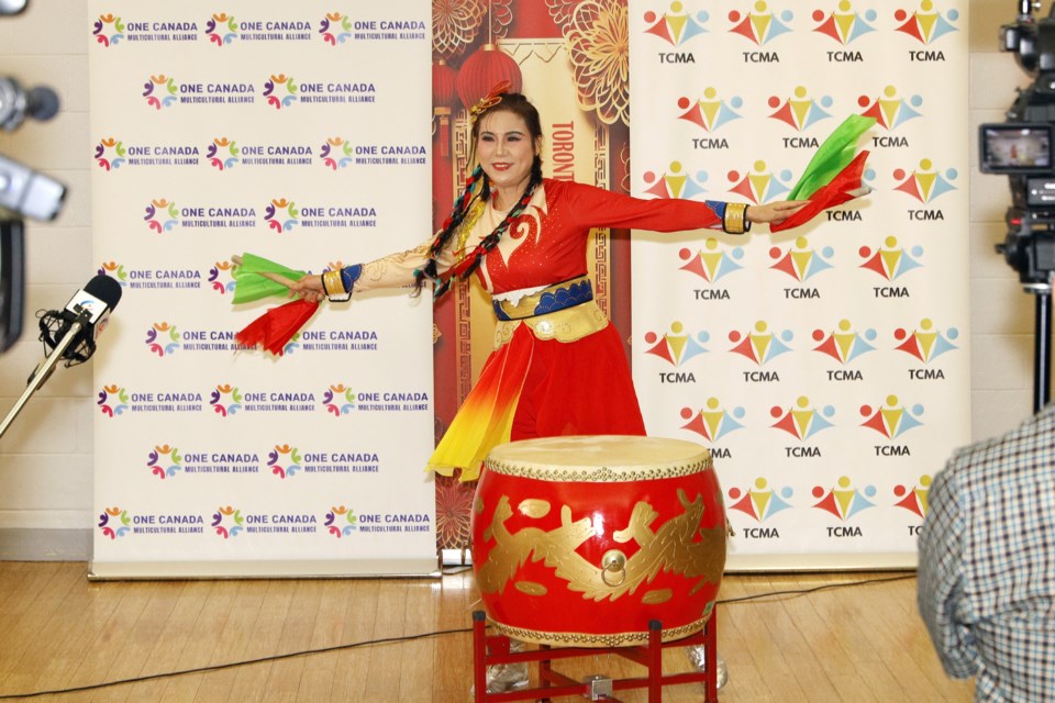 A traditional Chinese drummer performs at the Toronto Cultural Mingle Association - Newmarket Chapter's Multicultural Heritage Festival at the Newmarket Community Centre and Lions Hall, this weekend.