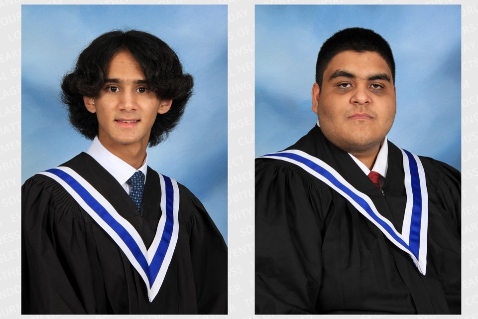 Jashvir Rathore and Rohan Kumar were among the 19 YCDSB top scholars. Both graduated with 100 per cent averages.