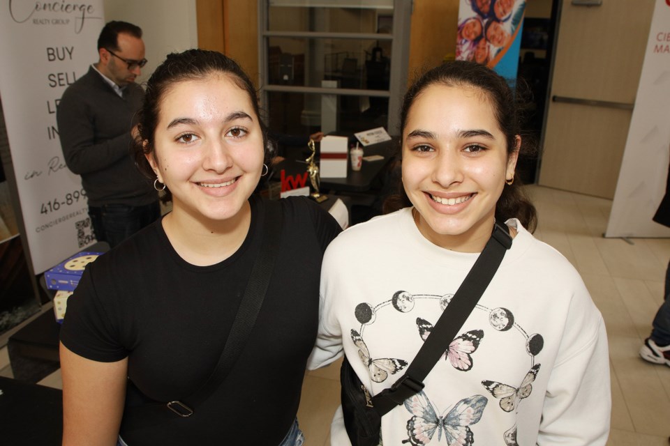Sisters Maya and Avni Duggal attended the career carnival hosted by the Central York Leadership Group Saturday at the Town of Newmarket offices. Maya is interested in sports science while younger sister Avni wants to work with animals.