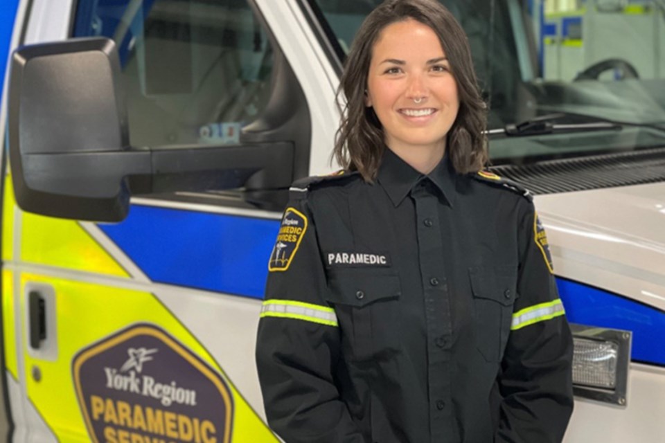 York Region paramedic Taylor Collins saved the lives of drivers in a collision while she was off duty.
