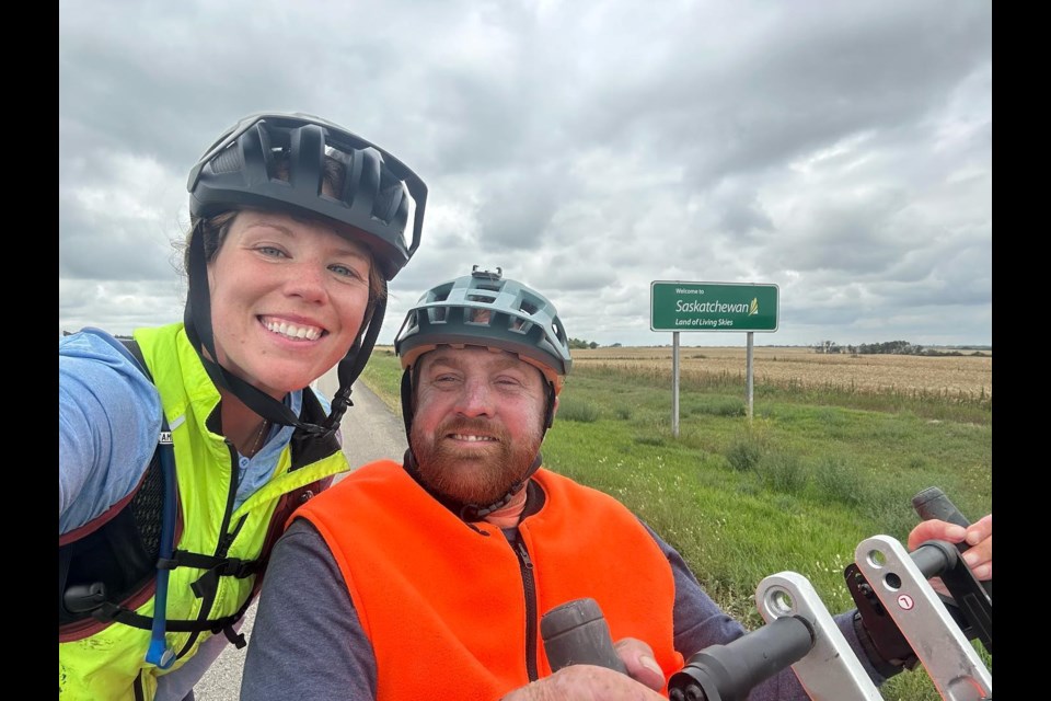 Kevin Mills and cycling partner Nikki Davenport on their trek across Canada to create awareness about accessibility.