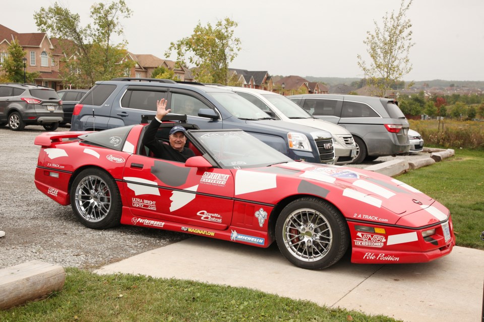 Councillor Kerwin arrives in a Corvette.  Photography by Greg King