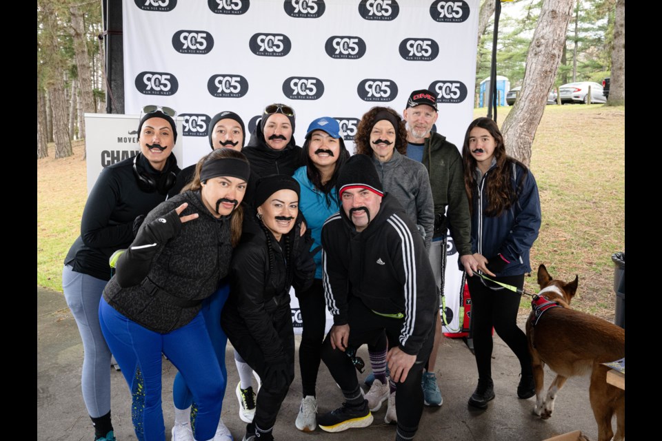 Me vs Me Bradford groups together for the Run for your Mo Bros 5k Walk & Run at Fairy Lake in Newmarket Nov. 24. The event from Run 905 and Lululemon raised more than $8,000 for Movember Canada. 