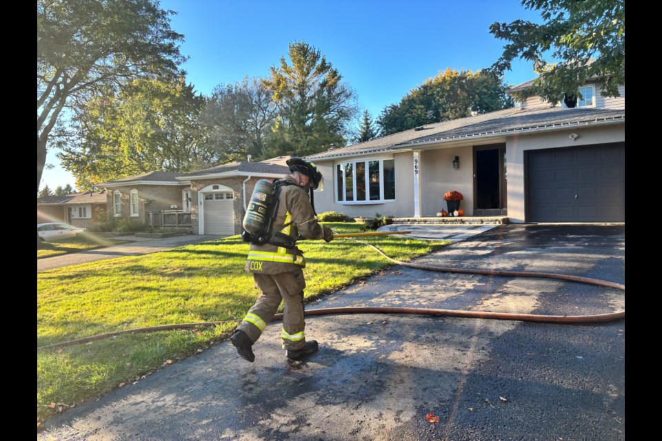 Central York Fire Services found heavy smoke and flames on the back of a home on Wildwood Drive at about 3:38 p.m