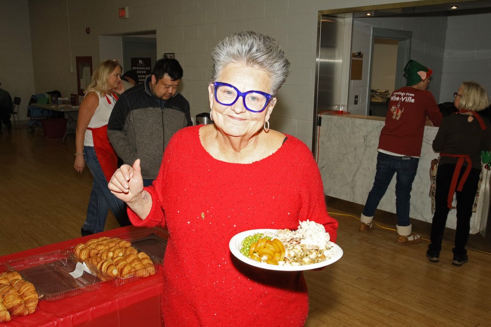 Debi Hatton organized the free community Christmas dinner at the Newmarket Lions Hall Dec. 25. 