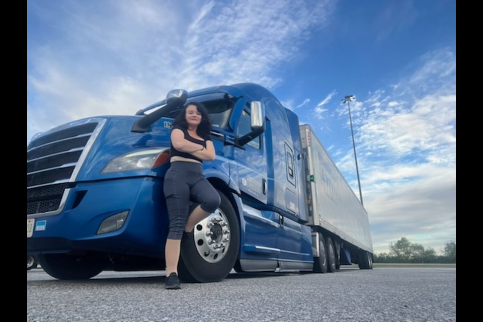 Jen Winters journeyed from the United Kingdom to pursue her goal to be a trucker, finding work with Newmarket Equipment. 