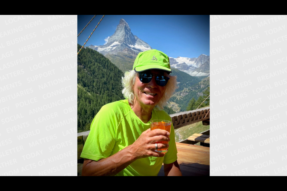 David Blackwell in Zermatt, Switzerland, his favourite destination in the world.