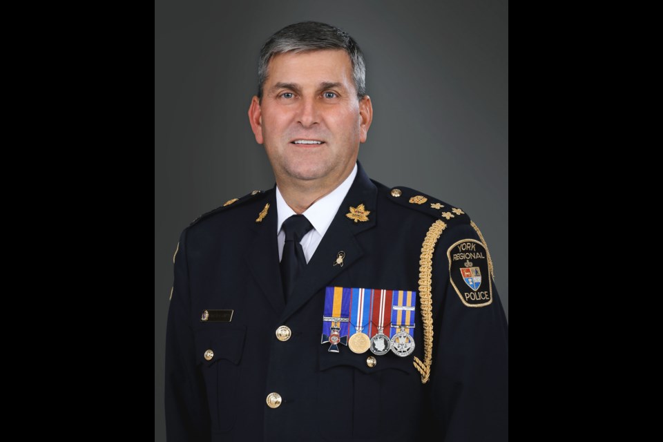 York Regional Police Chief Eric Jolliffe. Supplied photo/York Regional Police 