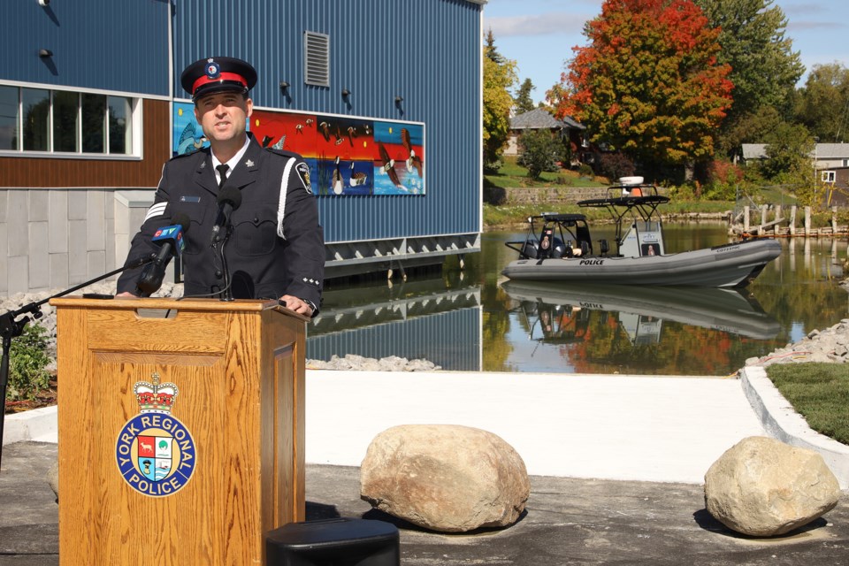 York Regional Police Staff Sgt. Aaron Busby is the commander of the marine unit, headquartered in a new facility in Jackson's Point. Greg King for NewmarketToday