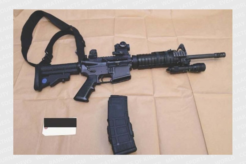 The C8 carbine the shooting officer fired at the complainant.