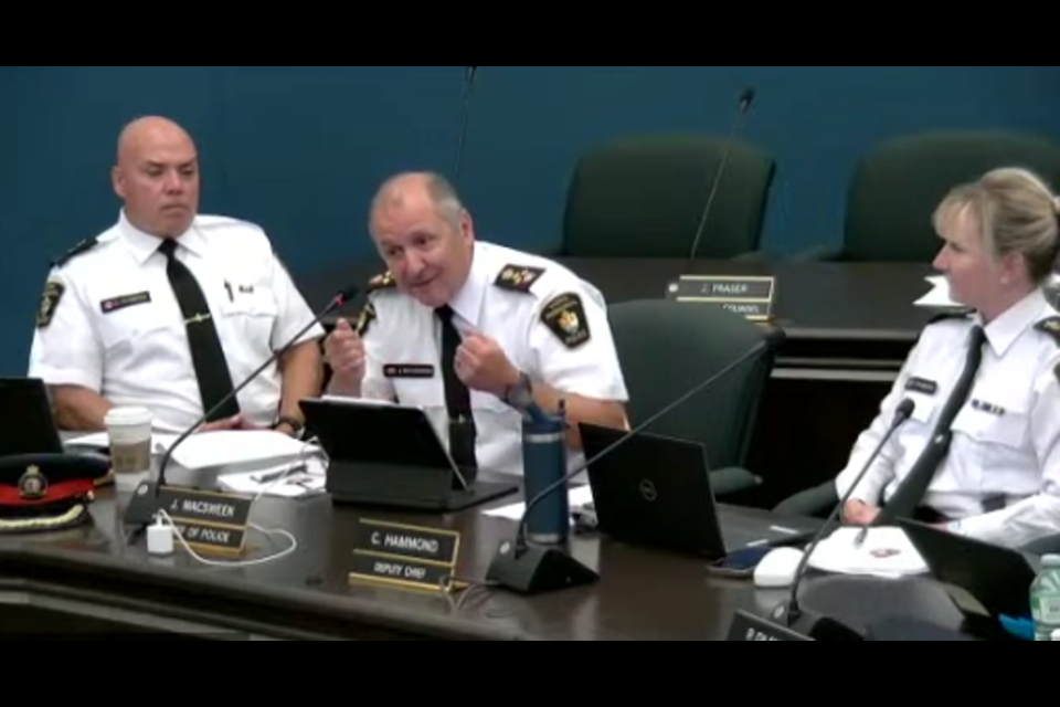 York Regional Police Chief Jim MacSween (middle) said the force wants to provide the community with the facts while explaining its efforts to address crime.